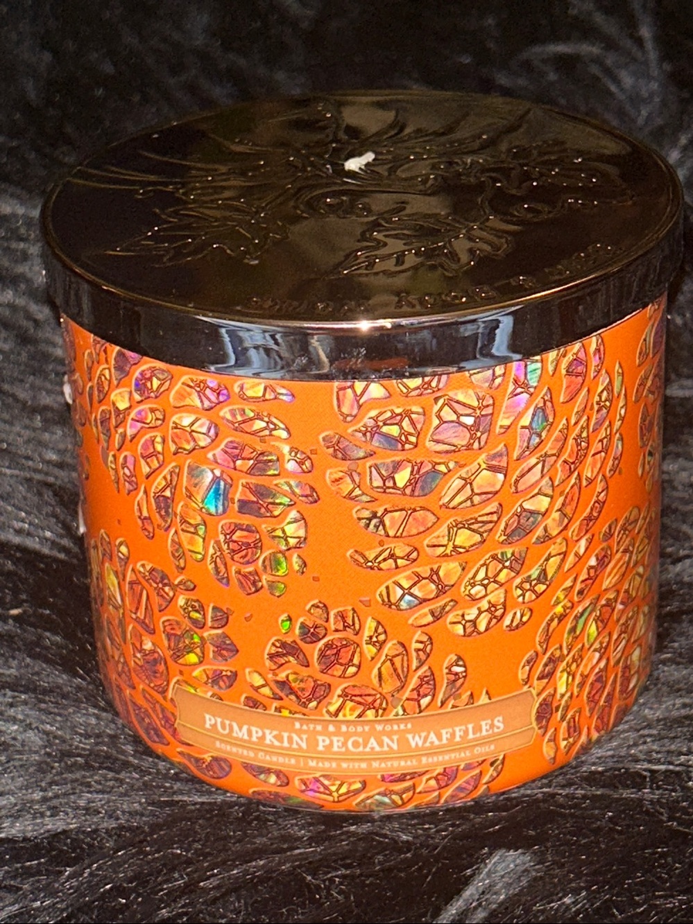 New Bath & Body Works Pumpkin Pecan Waffles 3-Wick Candle White Barn